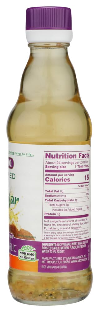 Nakano Seasoned Rice Vinegar W/Garlic 12 Oz (Pack Of 6)