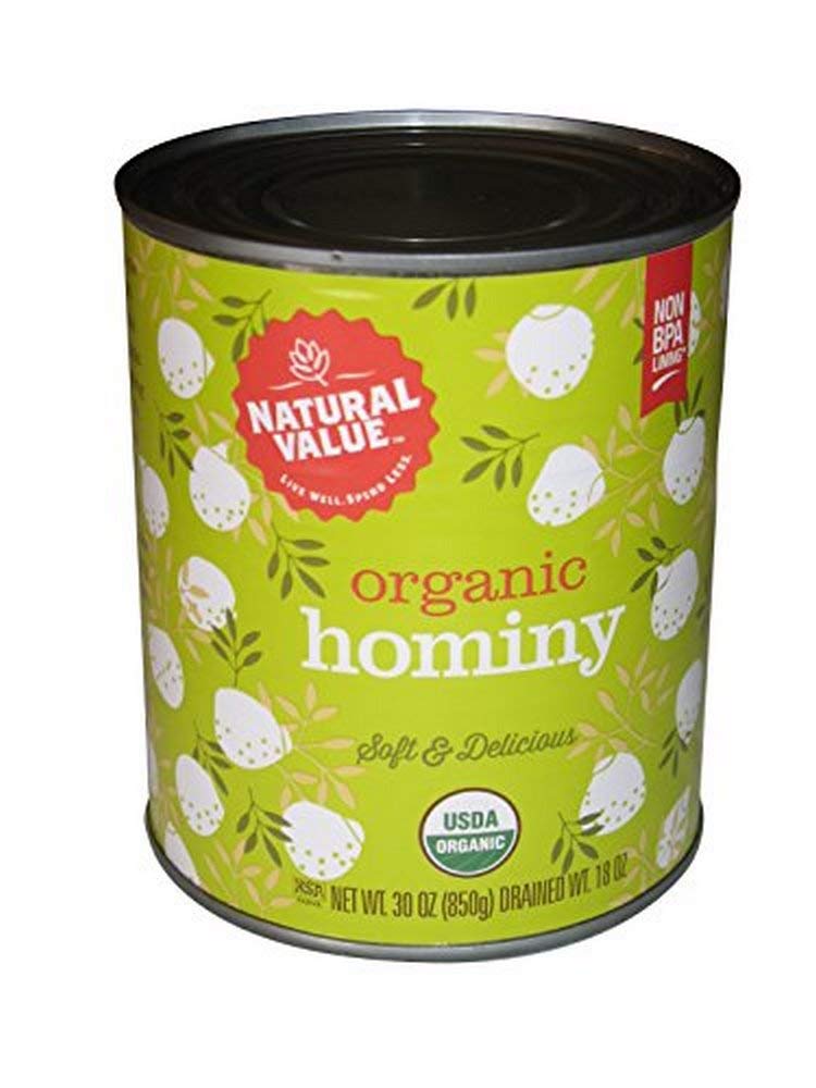Natural Value 1885367 30 Oz Organic Hominy Beans-like New