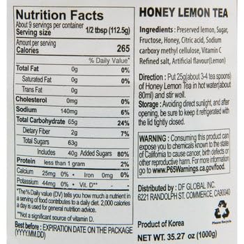 Damtuh Korean Honey Lemon Tea Preserves - Natural Sweetness, No Artificial Ingredients, Perfect For Hot Or Iced Beverages, Jams,