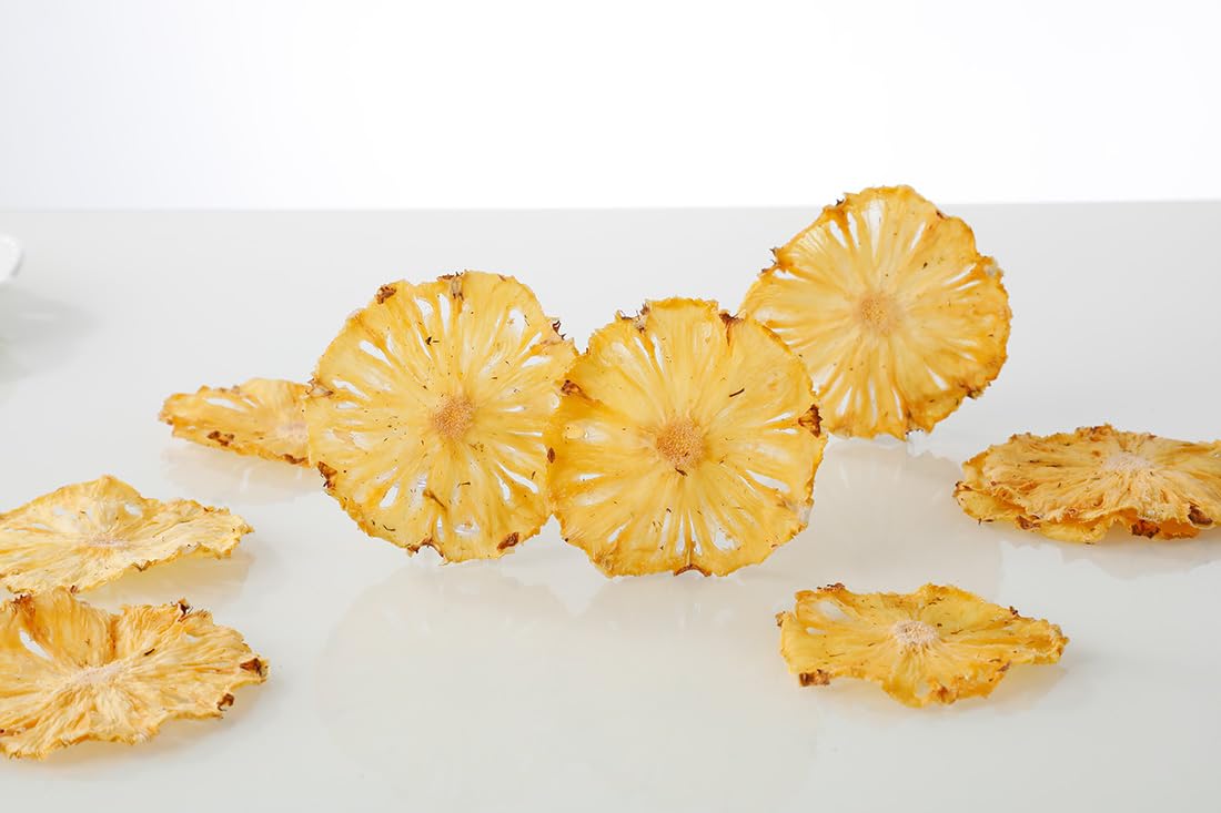 Premium Dried Pineapple 5 Oz/142g,Dehydrated Pineapple Slices,100% Natural,No Sugar Added & No Additives.