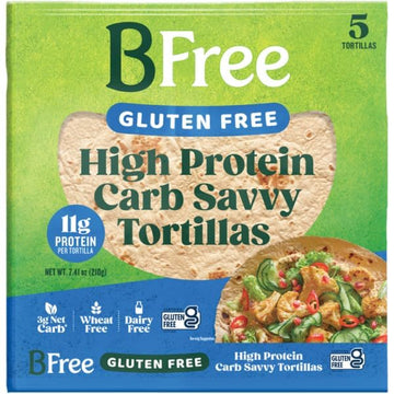 Bfree High Protein Carb Savvy Tortillas, 7.41 Oz - 5 Tortillas (Pack Of 3)