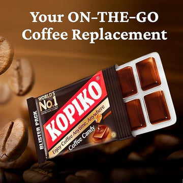 Kopiko Coffee Candy - Bold-Tasty Hard Candy with Real Coffee Extract - 4-Pack 4.23 oz - Brown