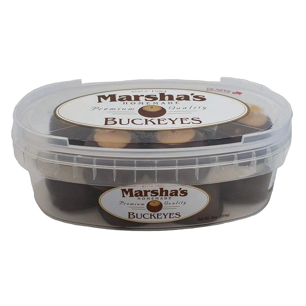 12 Count Deli Container of Marshas Homemade Candy Buckeyes