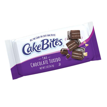 COOKIES UNITED Cakebites Snack, Chocolate Tuxedo, 2 Ounce (Pack of 4)