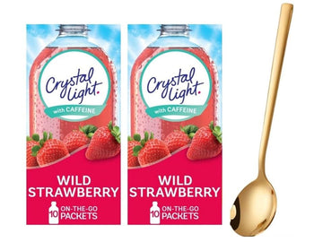 Sukkar Pasha Crystal Light On The Go Drink Mix, Sugar-Free Wild Strawberry, 2 Pack of 10 Pouches, 0.67 Ounce Each