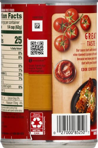 Hunt s Tomato Sauce No Salt Added, 15 oz (Pack of 6)