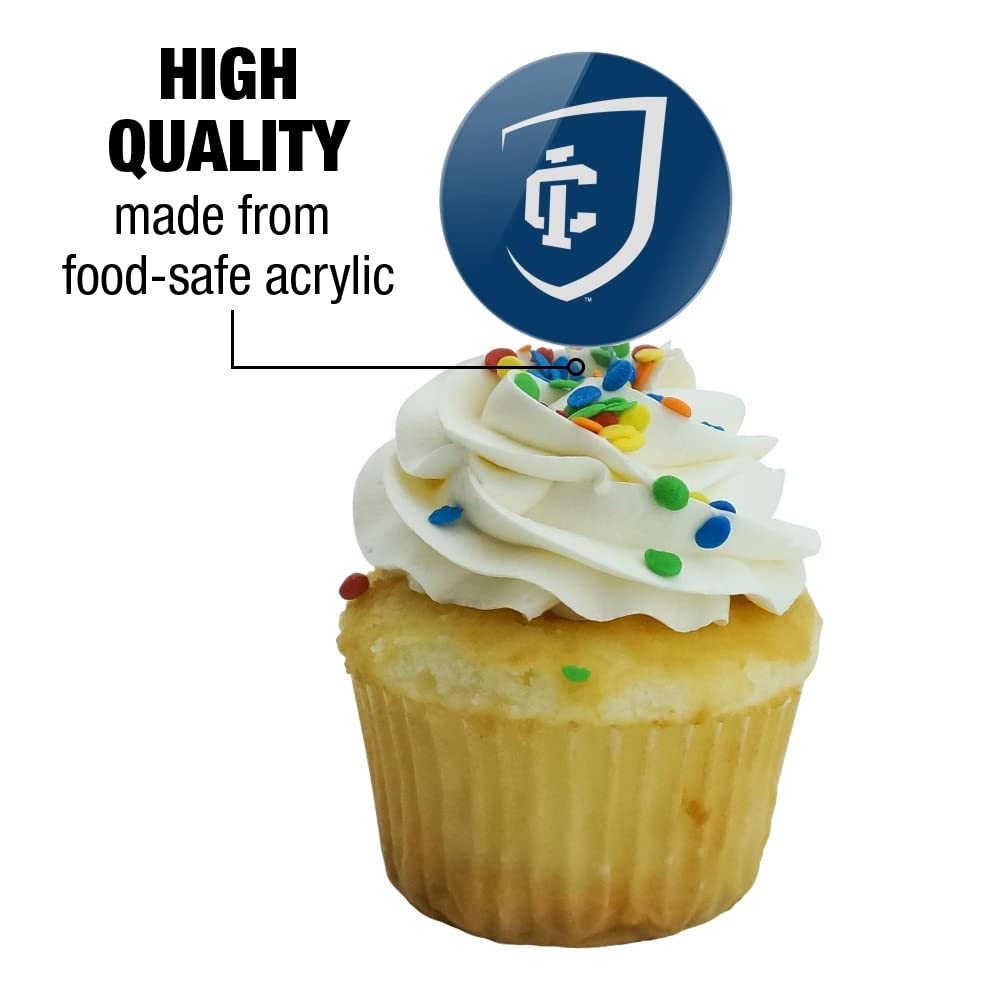 Ithaca College Primary Logo Cupcake Picks Toppers Decoration Set Of 6