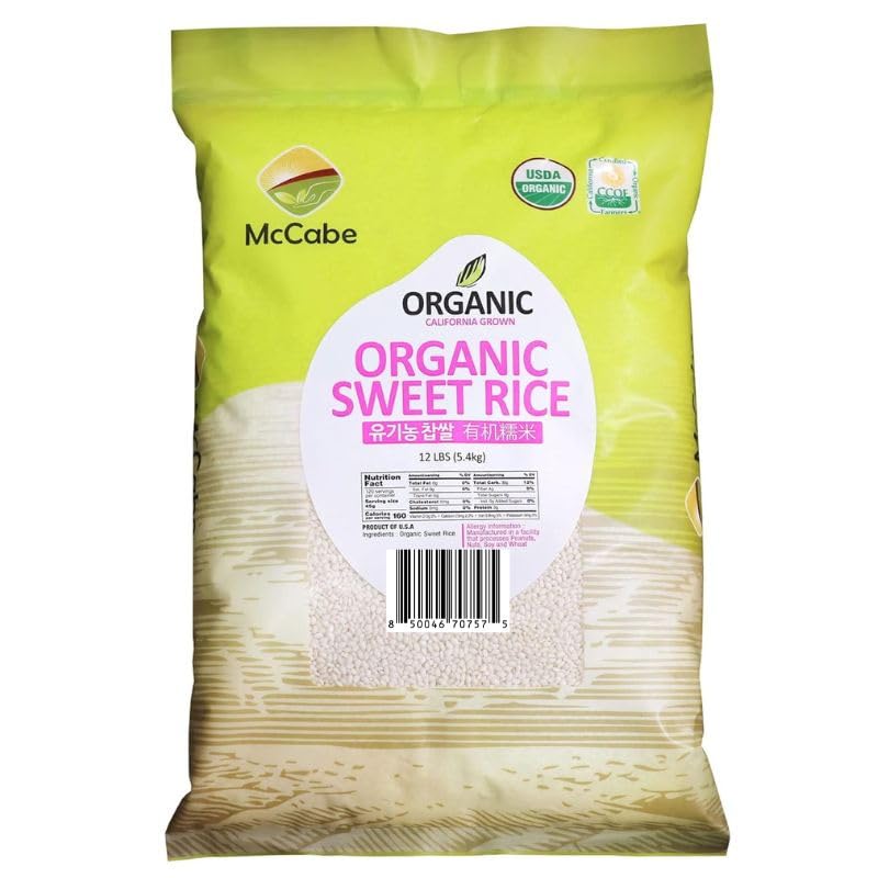 McCabe Organic Sweet Rice - Gluten Free & GMO-Free | Rich in Fibers and Minerals | USDA and CCOF Certified Organic | Product of 