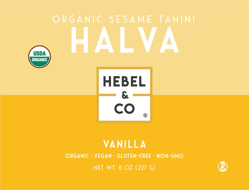 Hebel & Co Vanilla Halva - 8 Oz | Certified Usda Organic, Gluten Free, Kosher & Vegan