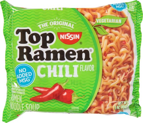 Nissin Top Ramen Chili Flavor Ramen Noodle Soup , 3.0 ounce (pack of 1)