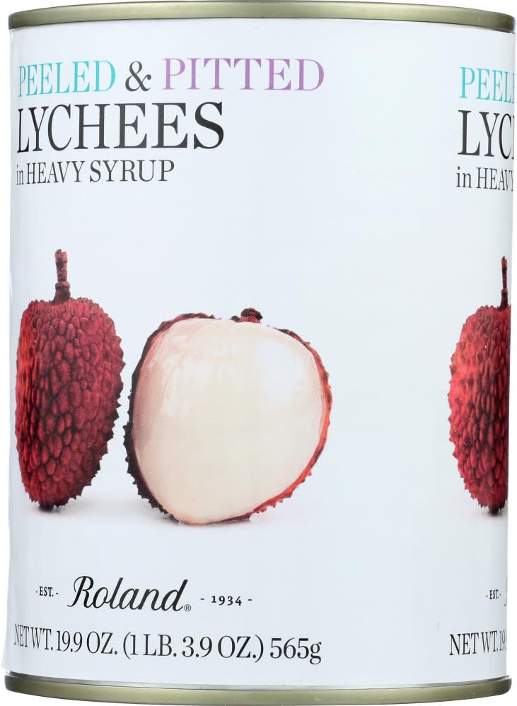 Roland Lychees, Whole in Heavy Syrup, 20 Ounce (Pack of 24)