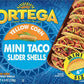 Ortega Mini Taco Slider Shells, Yellow Corn, 4.4 Ounce, 18 Shells