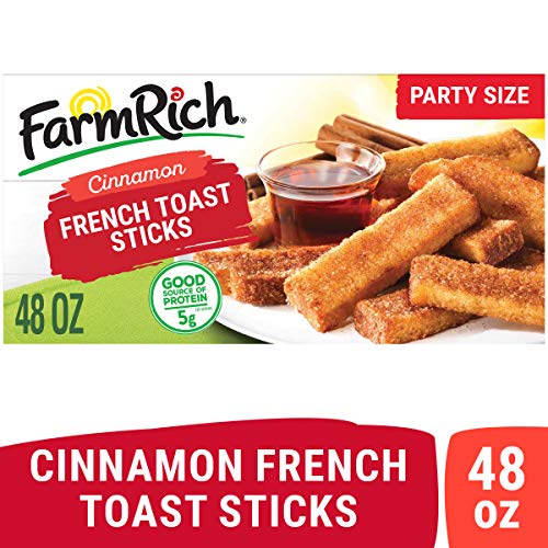 Farm Rich Cinnamon French Toast Sticks Sprinkled With Cinnamon, Easy Breakfast, 48 oz