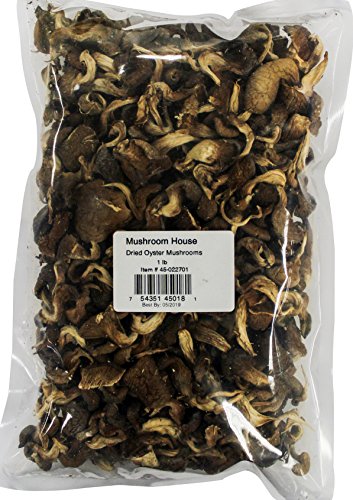 Mushroom House Dried Oyster Mushrooms, 16 Ounce, Oyster Color, Pack of 1
