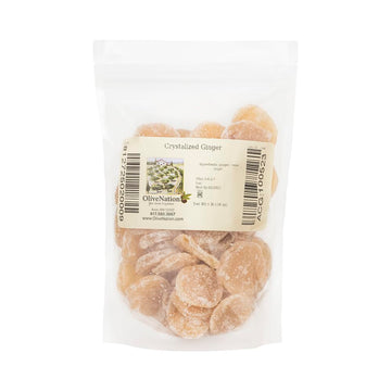 Olivenation Crystalized Ginger Slices, Sweet And Spicy Candied Ginger, Kosher, Gluten Free, Vegan - 1 Lb