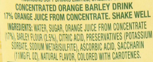 Robinson's Orange Barley Water, 28.7-Ounce (Pack of 4)