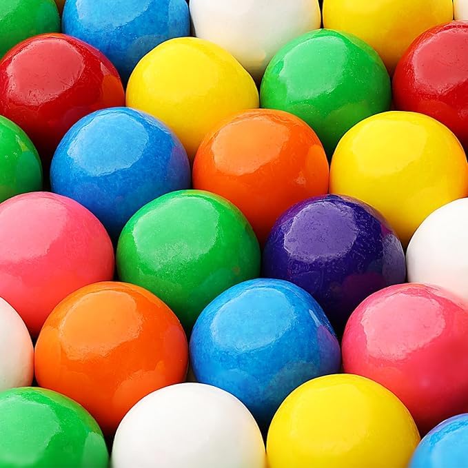 Gumballs Bulk Assorted Fruit, 17lbs Large. Gumballs for Gumball Machine - Less Than 1Inch With 24 Mm Gumball Machine Refill-Chew