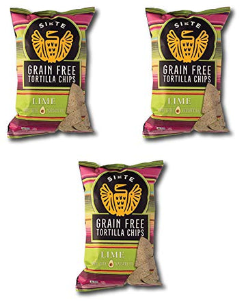 Siete Grain Free Tortilla Chips, Lime, 5 oz. (Pack of 3)