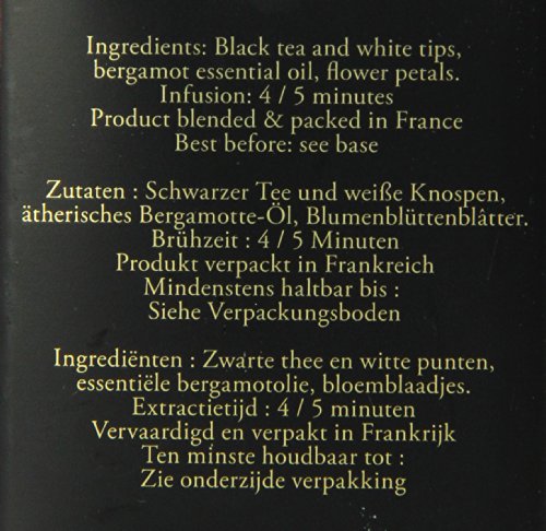 Dammann Freres Loose Leaf Earl Grey Premium Gourmet Black French Tea Bergamot Citrus Flavors 3.52 Ounce Tin