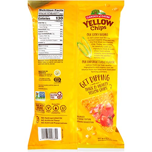 Garden Of Eatin' Tortilla Chips, Sea Salt, Yellow Corn, 5.5 Oz (Pack Of 12)