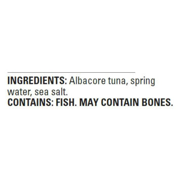 Natural Sea Salted Solid White Albacore Tuna Pouch, 3 Ounce - 12 Per Case.12