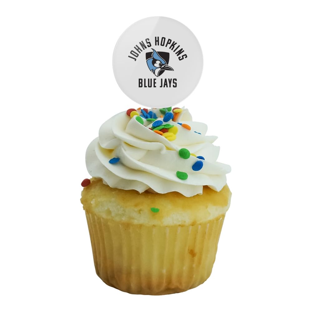GRAPHICS & MORE Johns Hopkins University Cupcake Picks Set of 6 - Acrylic Toppers