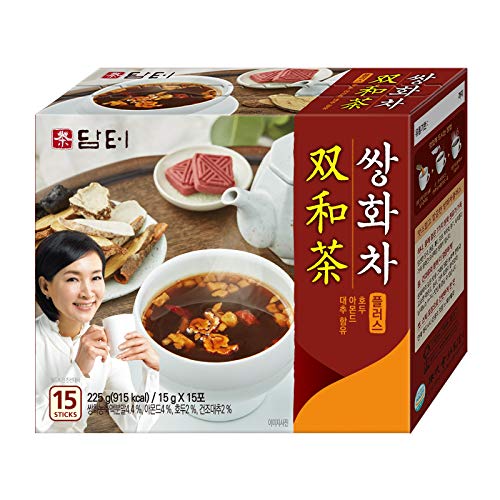 Damtuh Herbal Tea Ssanghwa Tea, 15 Count (Pack of 1) - Herbal Plus, 15g Sticks