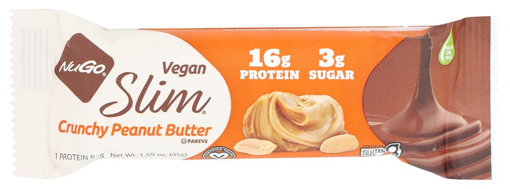 NUGO Crunchy Peanut Butter Bar 12 Count, 1.59 OZ