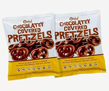 Vegan, Gluten Free Chocolatey Covered Pretzels (2 Pack) | Dairy Free, Peanut Free, Nut Free, Soy Free, All Natural, Sesame Free 