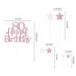Pargleev Glittery 80th Birthday Cake Topper, Personalised Party Decoration, Rose Gold, Model hbcp-mgjjcp80-230926