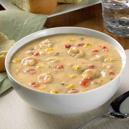 Blount Fine Foods Shrimp and Roasted Corn Chowder - 4 lb. package, 4 per case