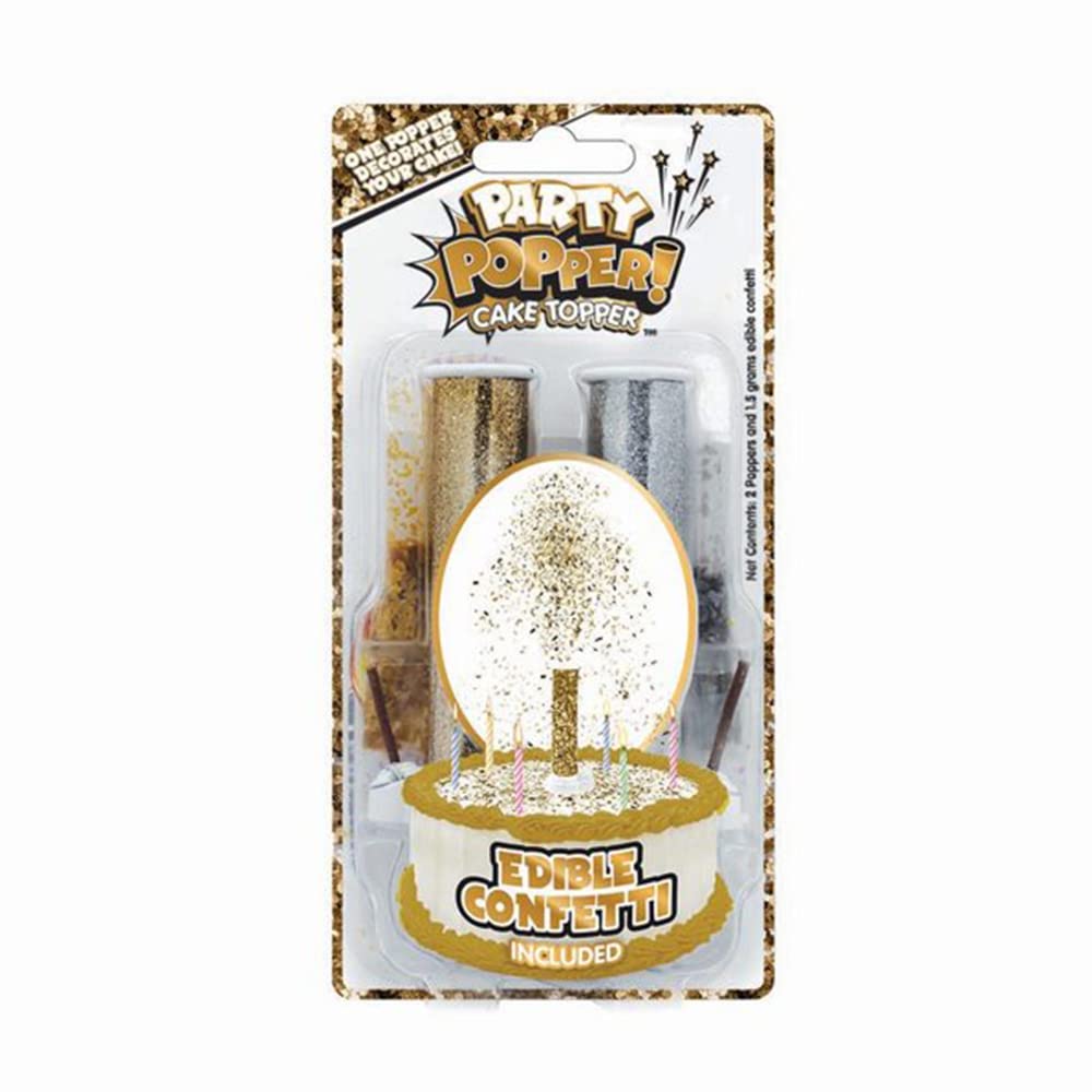Best Party Ever! Confetti Candle Cake Topper, Shower Your Cake In Edible Confetti Sprinkles, Fun Way To Celebrate Birthdays, Par