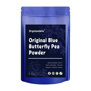 Orgnisulmte Blue Butterfly Pea Powder Premium Blue Matcha Tea Powder Natural Food Coloring Butterfly Pea Flower Powder 4.23 Oz (120G)