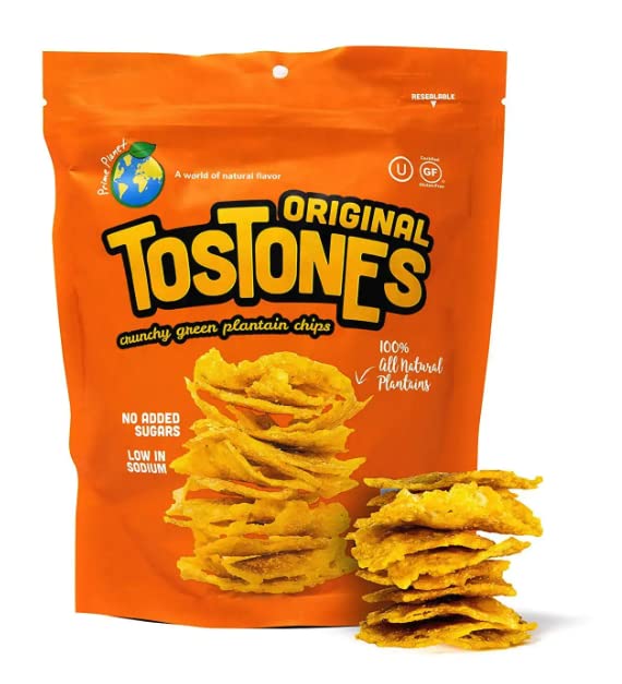 Prime  t Tostones Green Plantains Crunchy Chips, 3.53 Oz per Unit, ORIGINAL Flavored, 8 Pack
