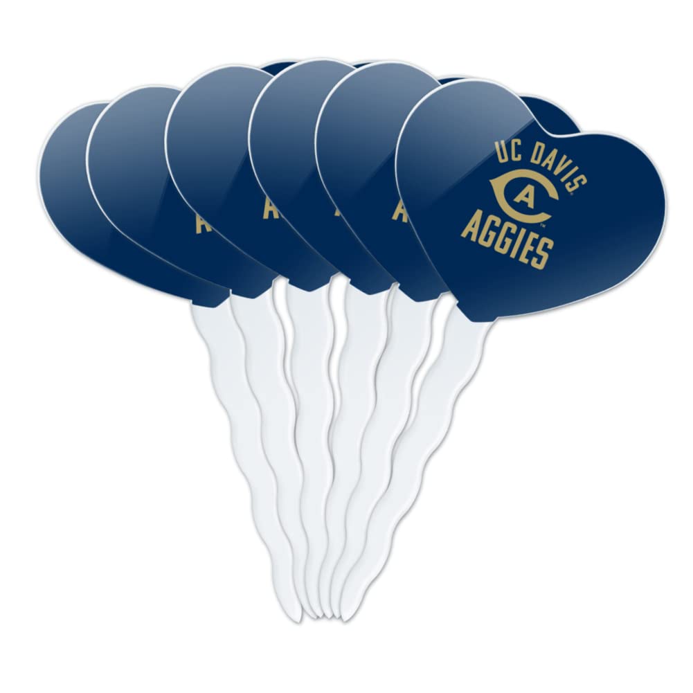 GRAPHICS & MORE UC Davis Aggies Cupcake Picks Set of 6, Acrylic, Multi Color, One Size