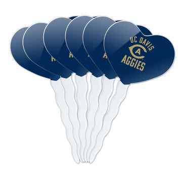 GRAPHICS & MORE UC Davis Aggies Cupcake Picks Set of 6, Acrylic, Multi Color, One Size