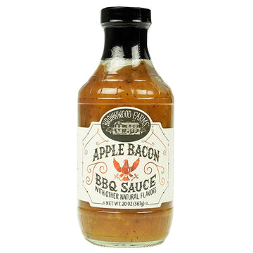 Brownwood Farms BBQ Sauce, Sweet & Tangy, 20 Ounce, Apple Bacon, Made in Small Batches, Great on Fries, Meatloaf, Burgers