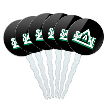 Delta State Secondary Logo Cupcake Picks Toppers Decoration Set of 6