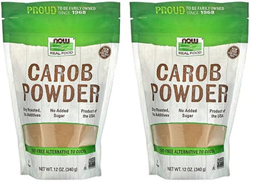 Now Natural Foods, Carob Powder, Dry Roasted, Additive-Free, Nutritious Substitute For Chocolate, 12-Ounce (Packaging May Vary) 