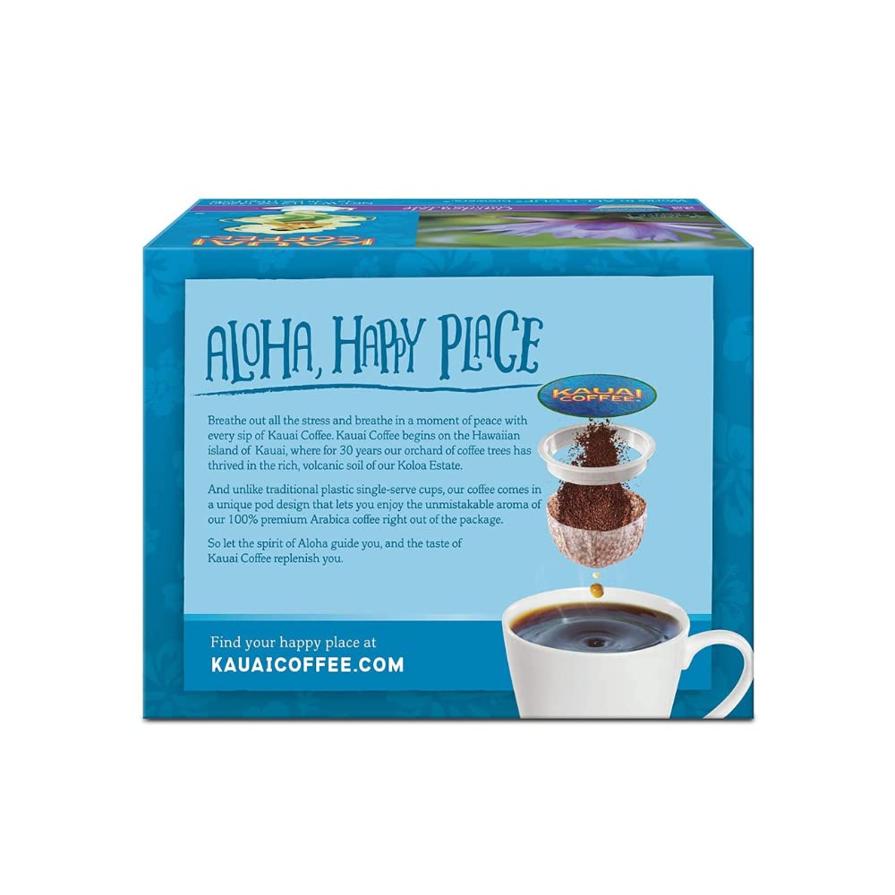 Kauai Coffee Single-Serve Pods, Medium Roast, 32 Count (Pack of 2)
