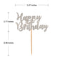 Donoter 24 Pcs Glitter Happy Birthday Cupcake Toppers Cake Picks For Birthday Party Decoration Supplies