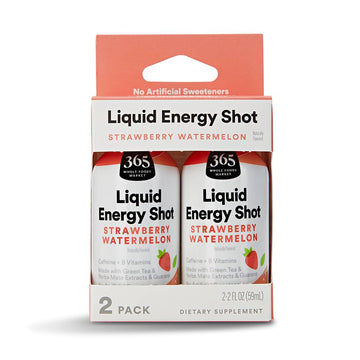 365 by Whole Foods Market, Energy Shot Duo Pack, Strawberry Watermelon, 2 Fl Oz