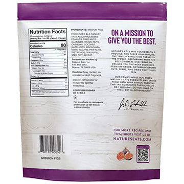 Nature's Eats Mission Figs, 10 Oz - Delicious Dried Figs, Healthy Snack, All-Natural, Gluten-Free, Perfect for Baking and Cooking