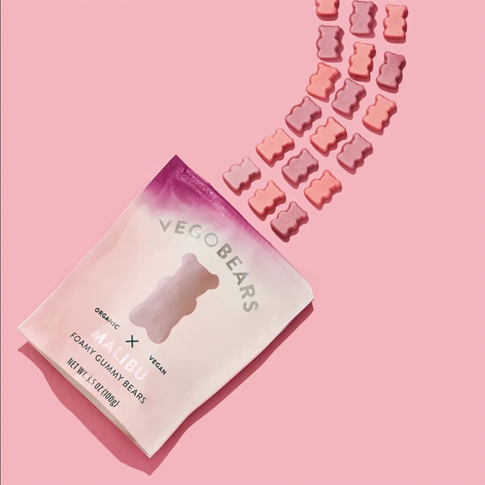Candy People VegoBears Vegan Gummy Bears Variety Pack - Organic Gummy Bears  Vegan Gummies  Organic Candy  Gelatin-Free Gummies (Pack of 6)