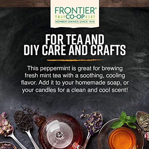 Frontier Co-op Peppermint Leaf Cut & Sifted, Certified Organic, Kosher, 16 Ounce Bulk Bag