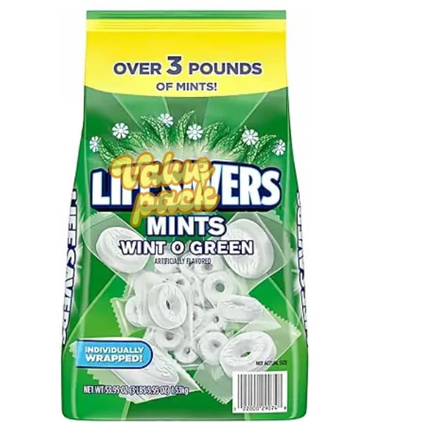 Generic Life-Savers Wint O Green Mints, Holiday Candy, 3.5 lbs Bulk Pack, Individually Wrapped, Perfect for Every Occasion
