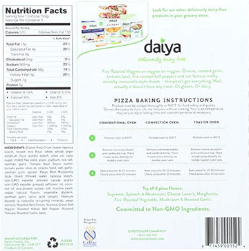 Daiya Fire Roasted Vegetable Pizza, 17.4 Oz