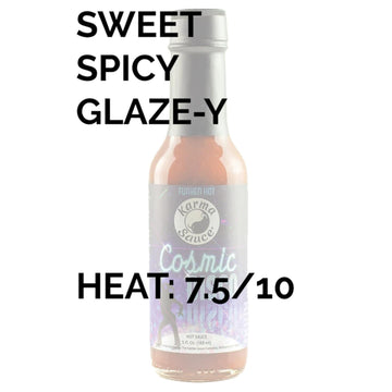 Cosmic Disco by Karma Sauce  Medium-Heat Hot Sauce With Flavors of Ghost Pepper  Jalapenos & Garlic  Made With All Natural Ingredients  5 fl oz Bottle (1-Pack)