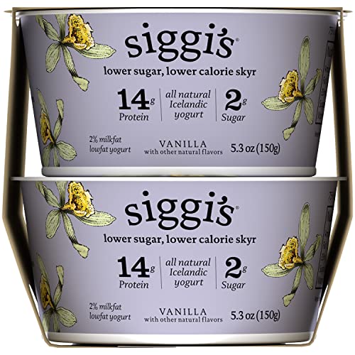 Siggis Icelandic Low Fat Skyr Yogurt Vanilla 2% Milkfat - 4 pk