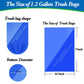1.2 Gallon Trash Can Liners,300Counts,Small Grey Garbage Bags,Extra Strong 1 2 Gal Trash Bag,Fit 4.5-6 Liters Trash Bin Liners F